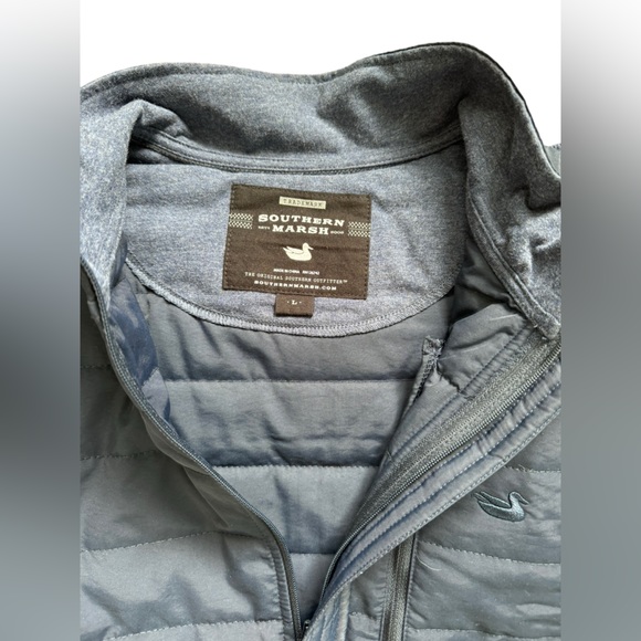 Southern Marsh Other - Southern Marsh Quarter Zip Quilted Jacket Size Large Blue TCED888-0320